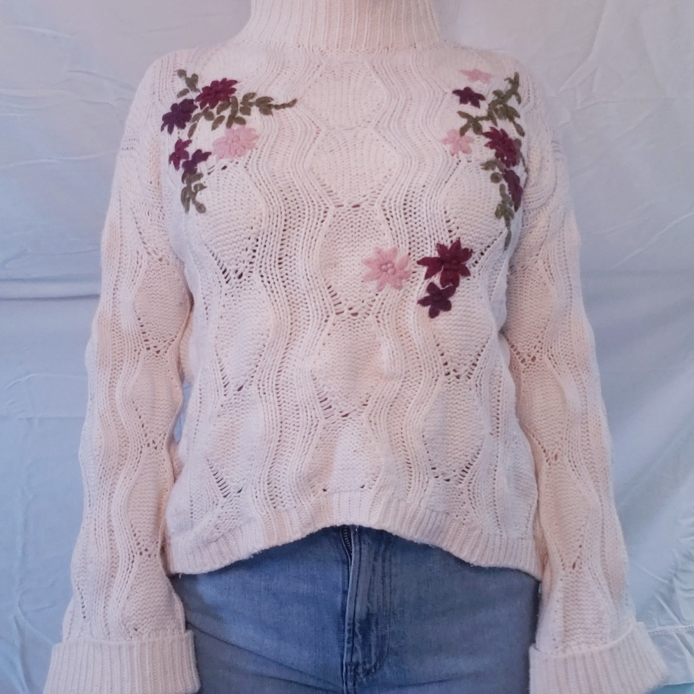 BP Sweater with Floral Detail